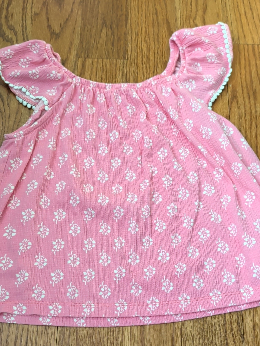 Crewcuts Pink Floral Ruffle Tank Top